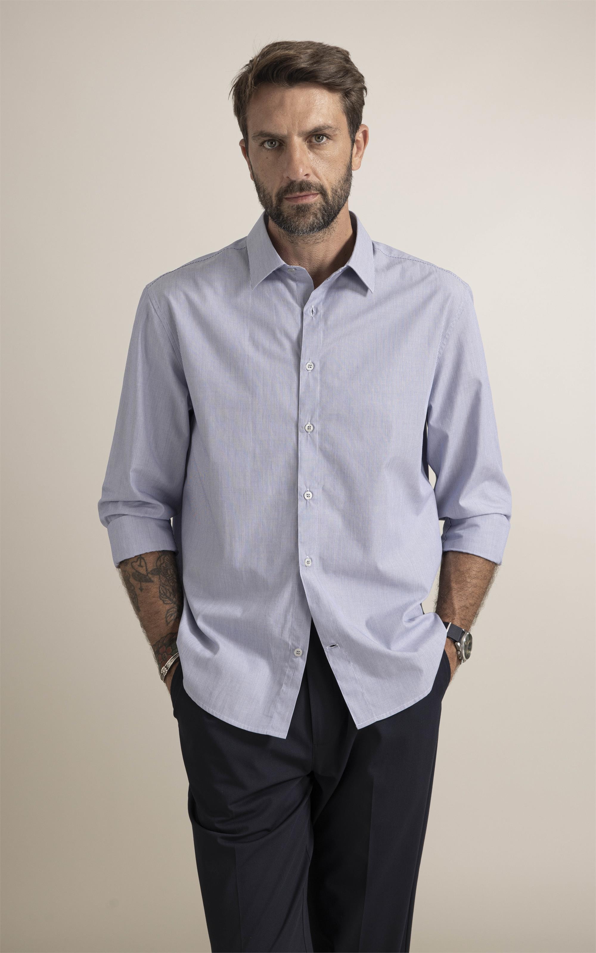 Camisa Boxera Algodão Azul Bic