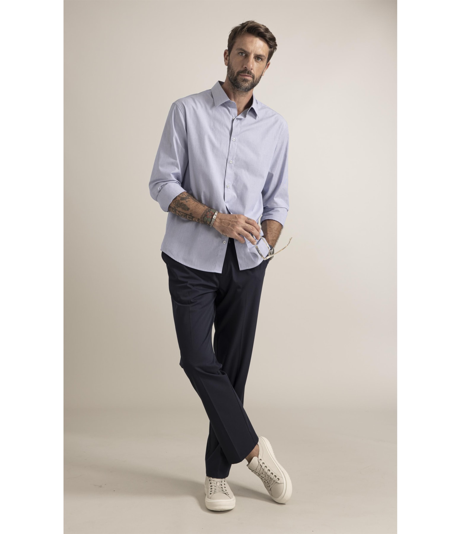 Camisa Boxera Algodão Azul Bic