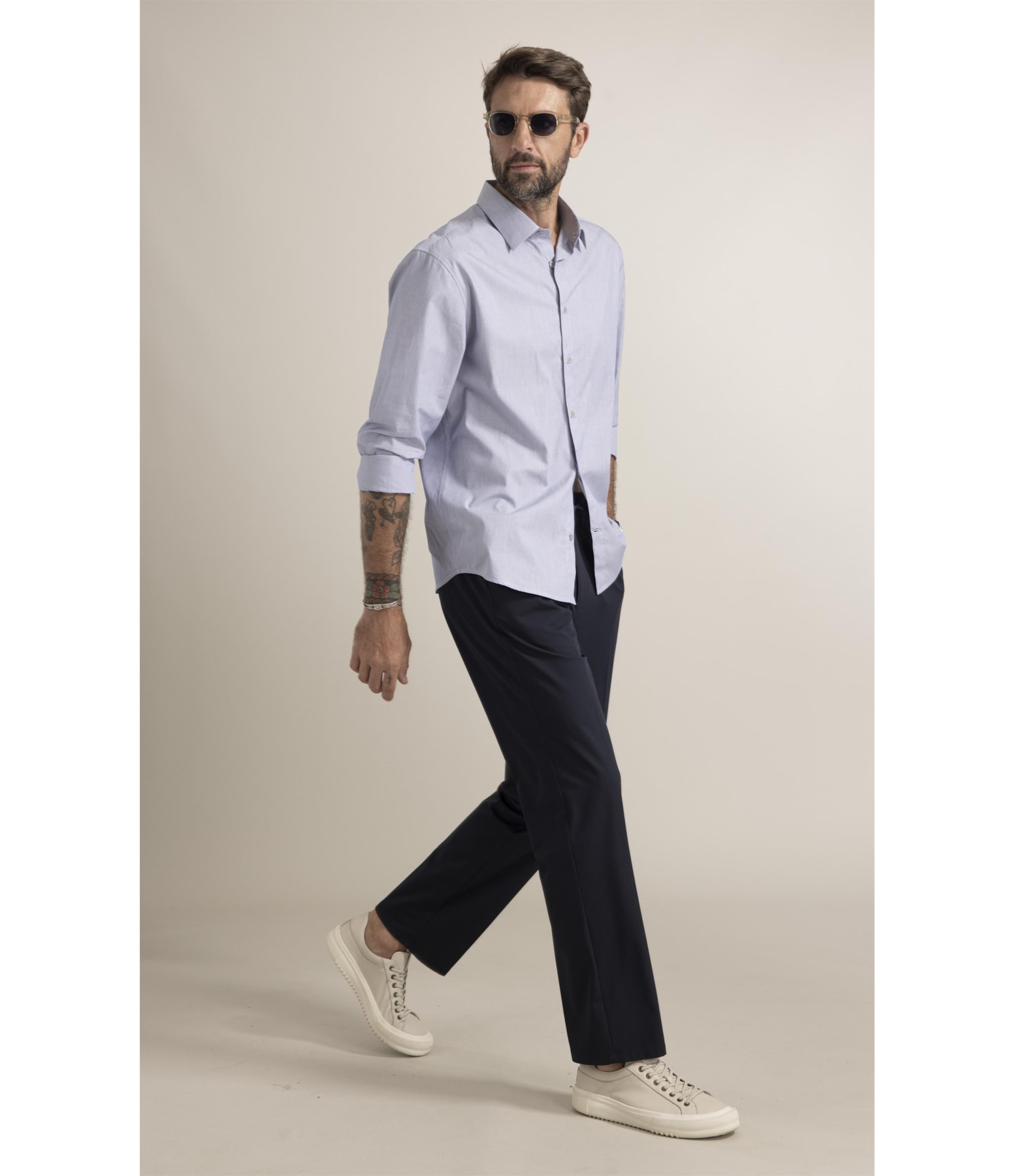 Camisa Boxera Algodão Azul Bic