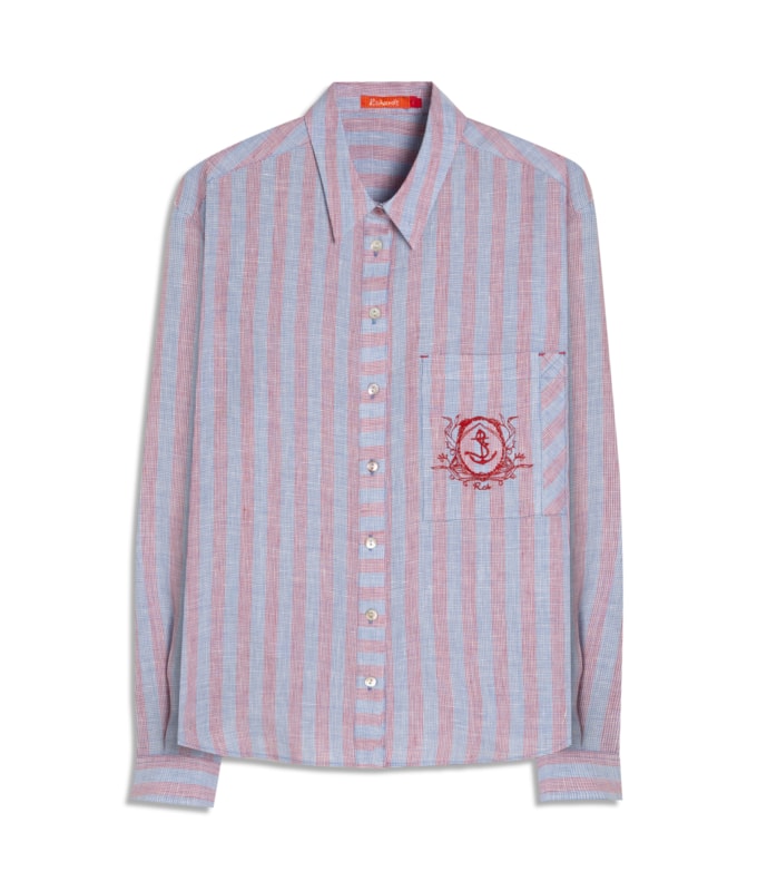 Camisa Bridget Linho Blend Azul Bic