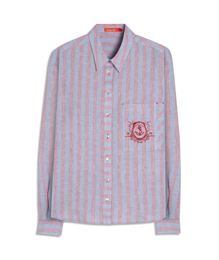 Camisa Bridget Linho Blend Azul Bic