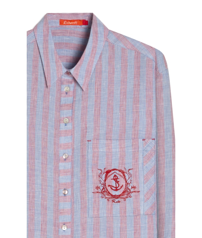 Camisa Bridget Linho Blend Azul Bic