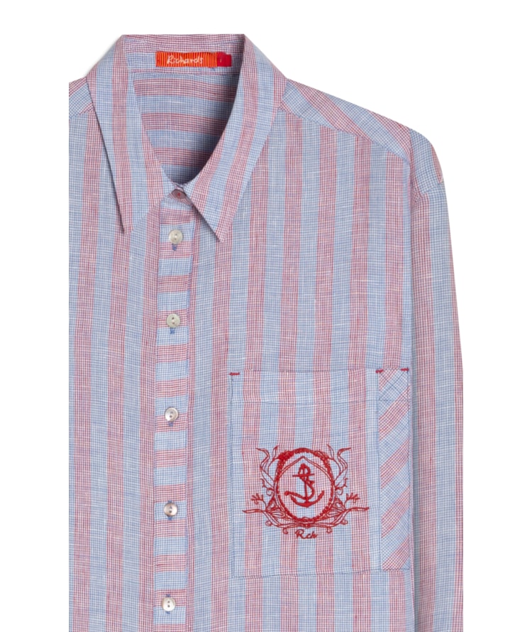 Camisa Bridget Linho Blend Azul Bic