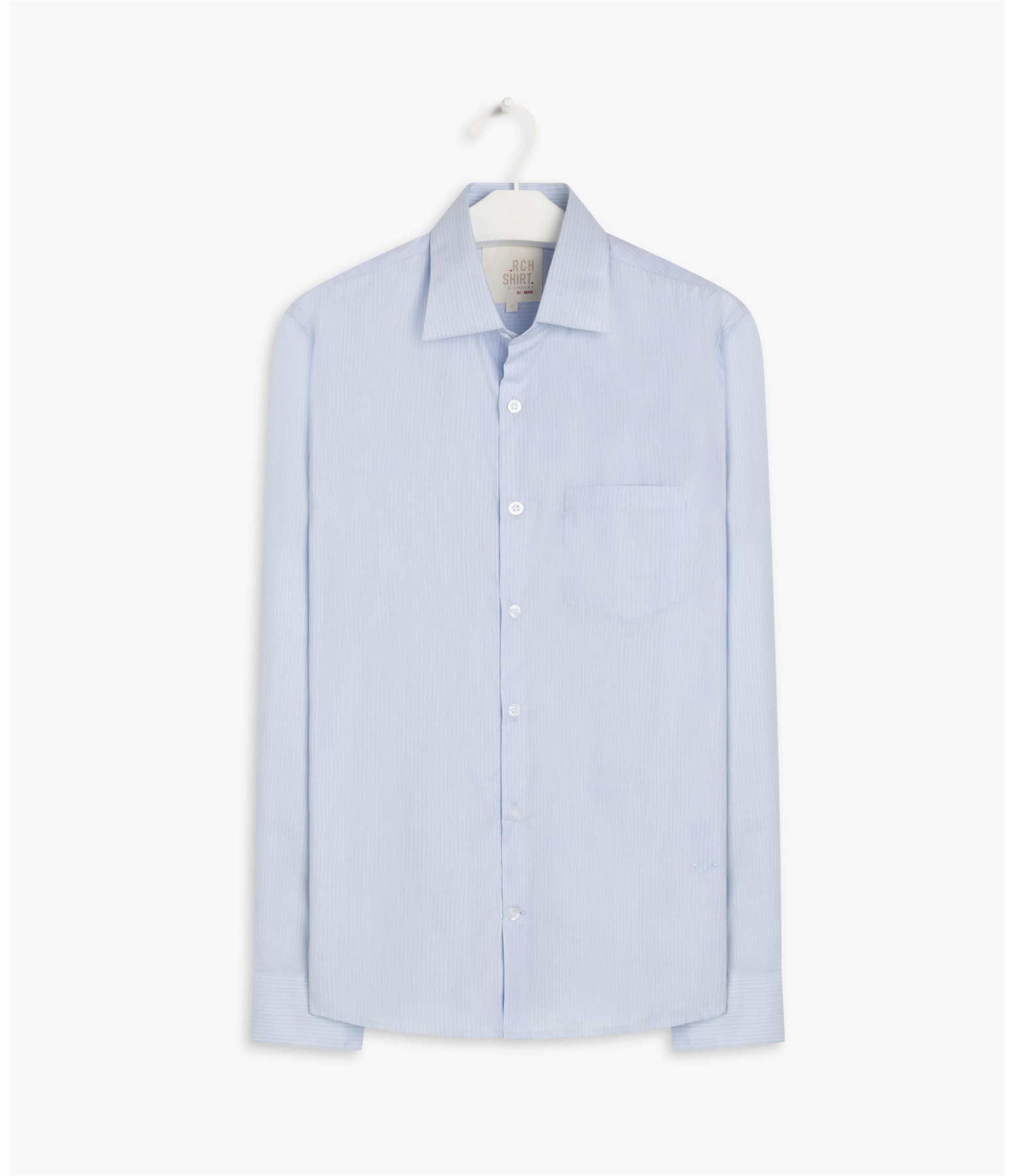 Camisa Caio Traveller Ft Listrado Ml Azul Claro