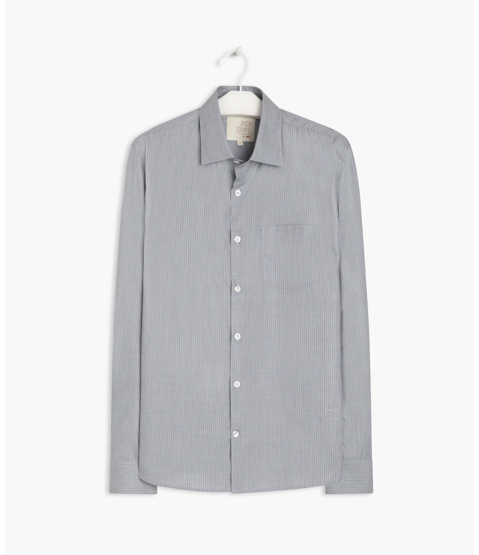 Camisa Caio Traveller Ft Listrado Ml Cinza Claro