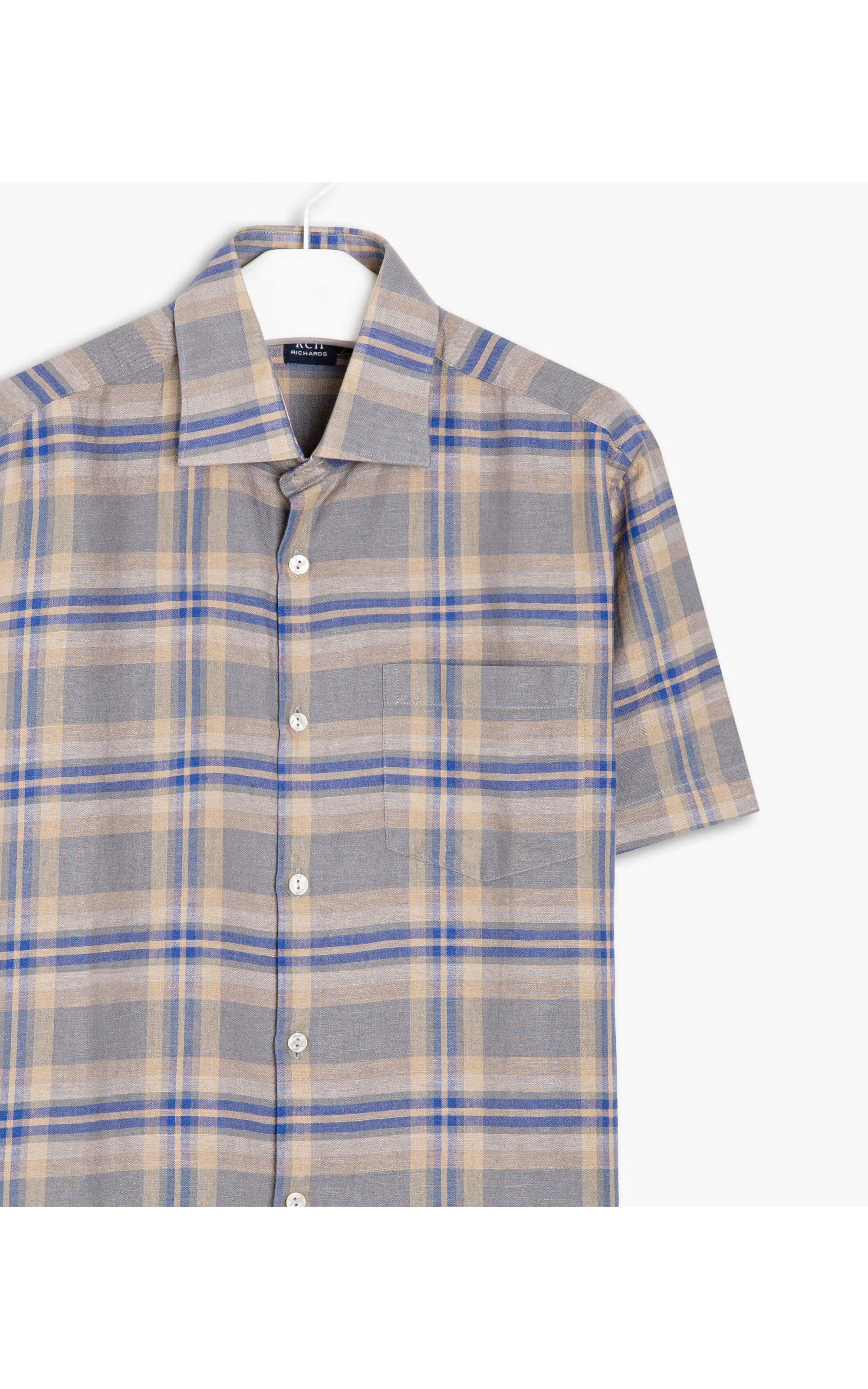 Camisa Canela Xadrez Mc Cinza Medio