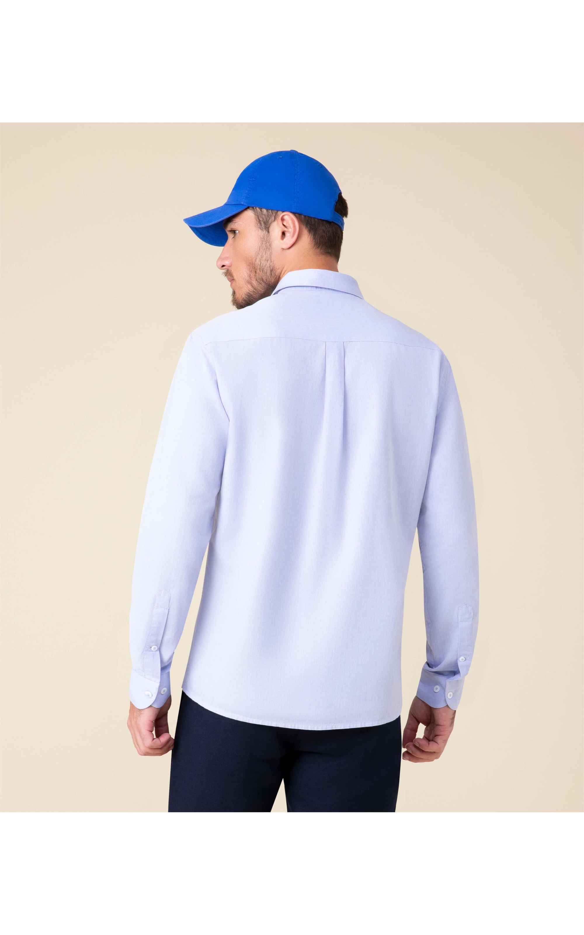 Camisa Capri Mescla Ml Azul Bic