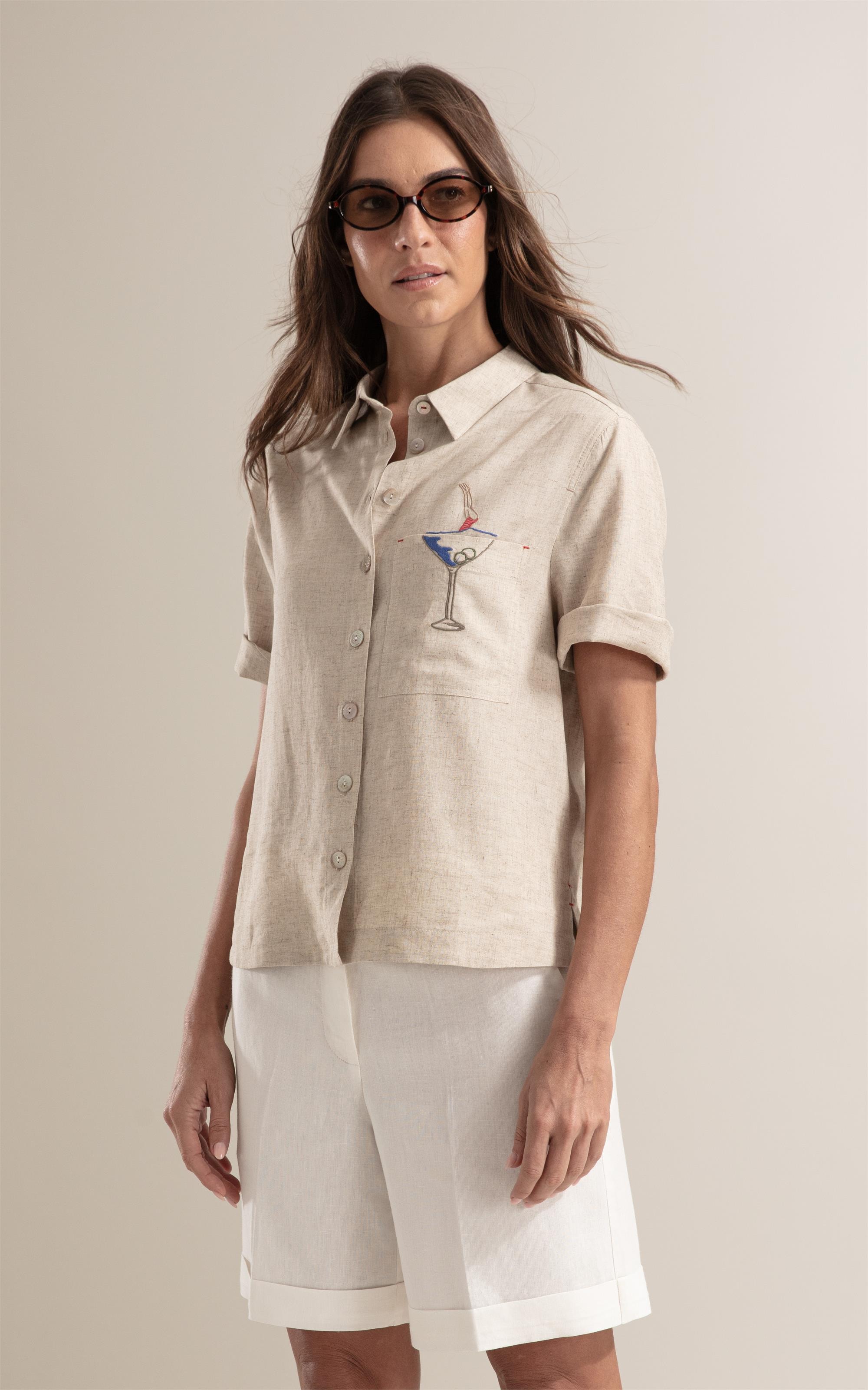 Camisa Carol Linho Natural