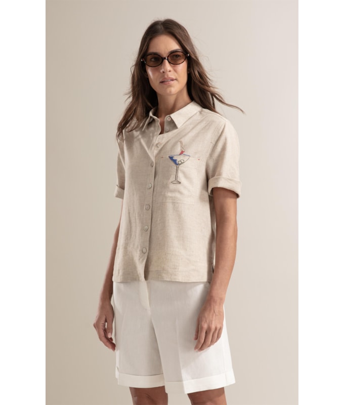 Camisa Carol Linho Natural