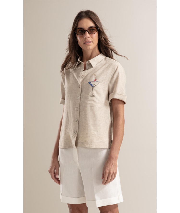 Camisa Carol Linho Natural