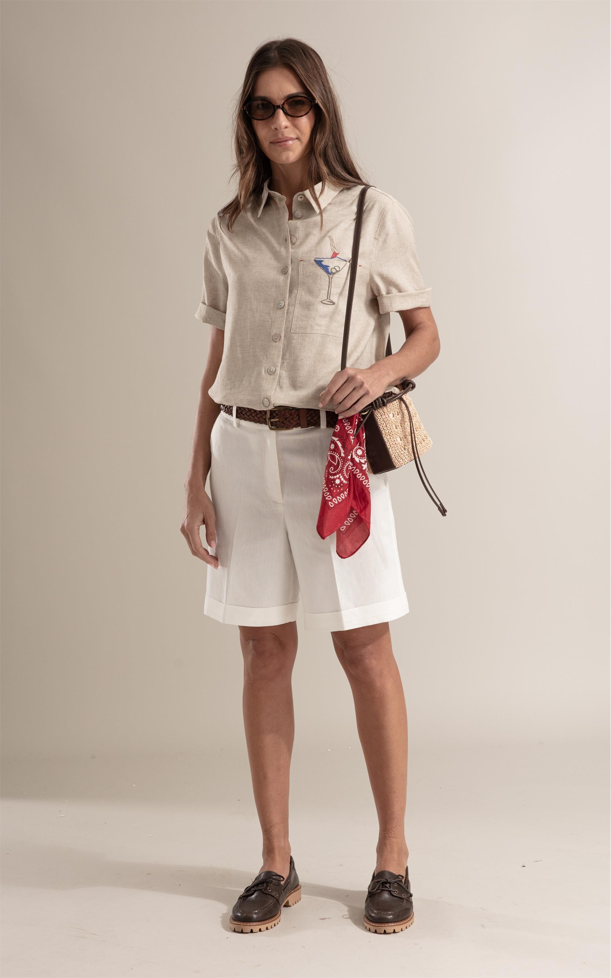 Camisa Carol Linho Natural