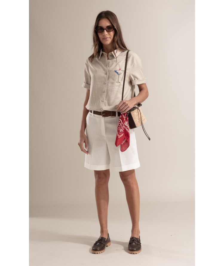 Camisa Carol Linho Natural