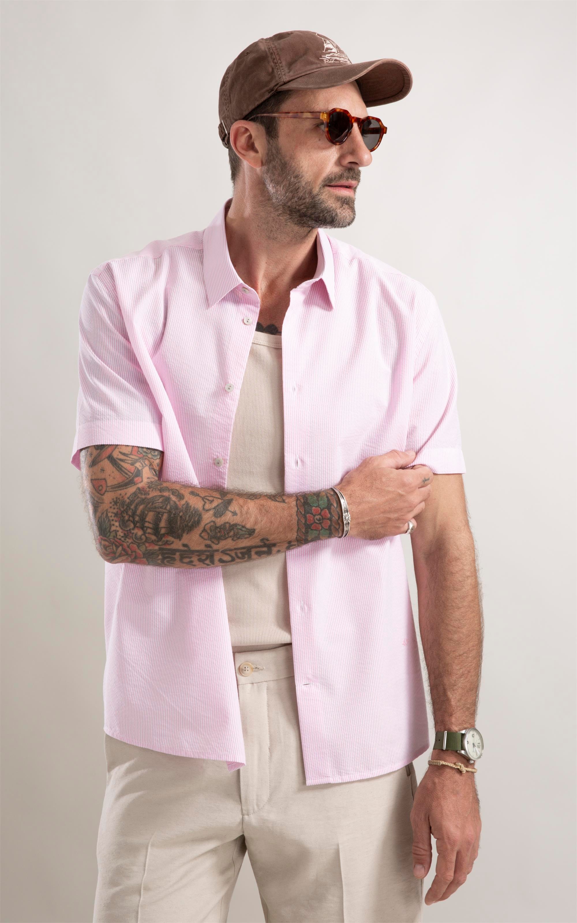 Camisa Casual Rosa