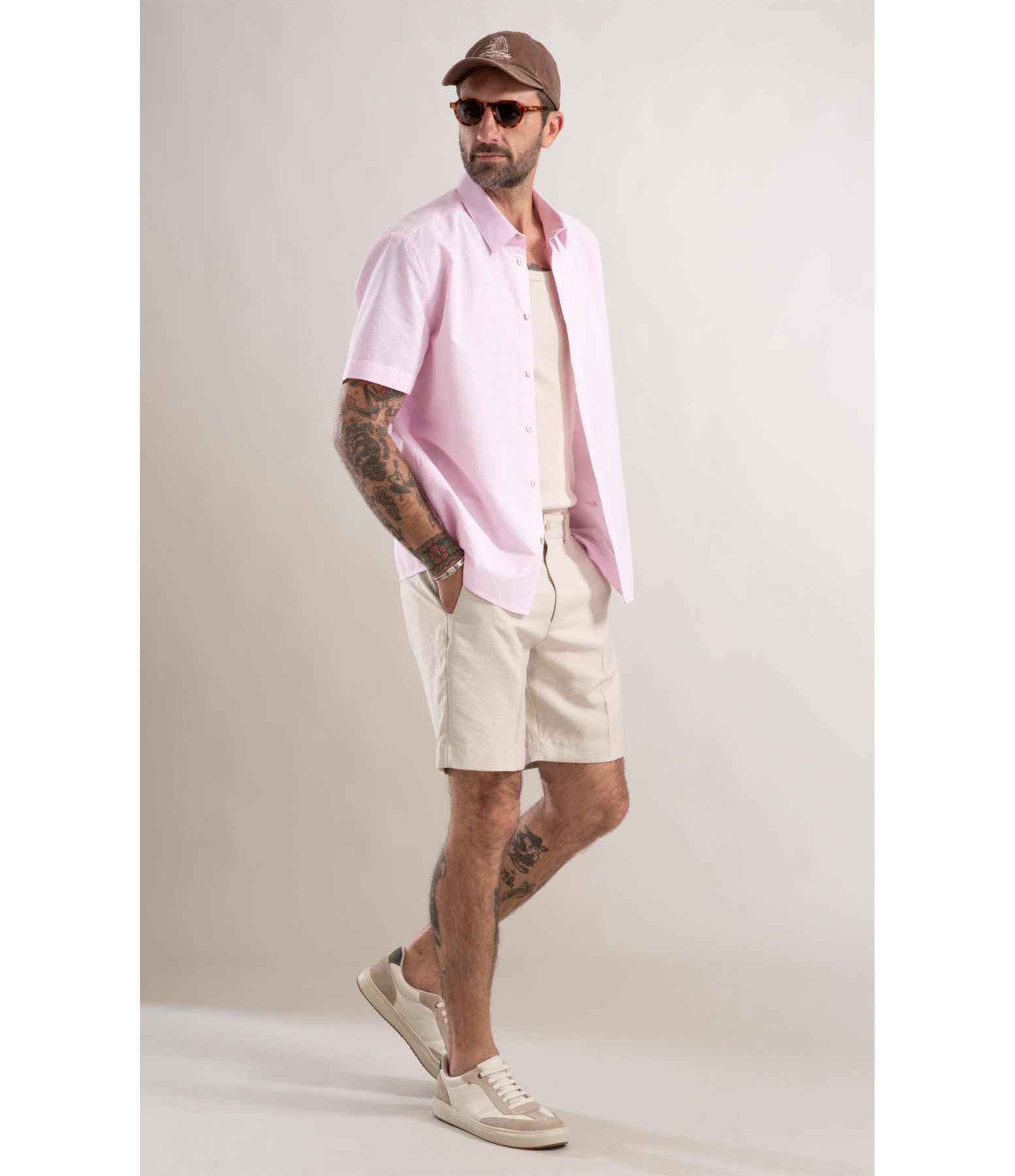 Camisa Casual Rosa
