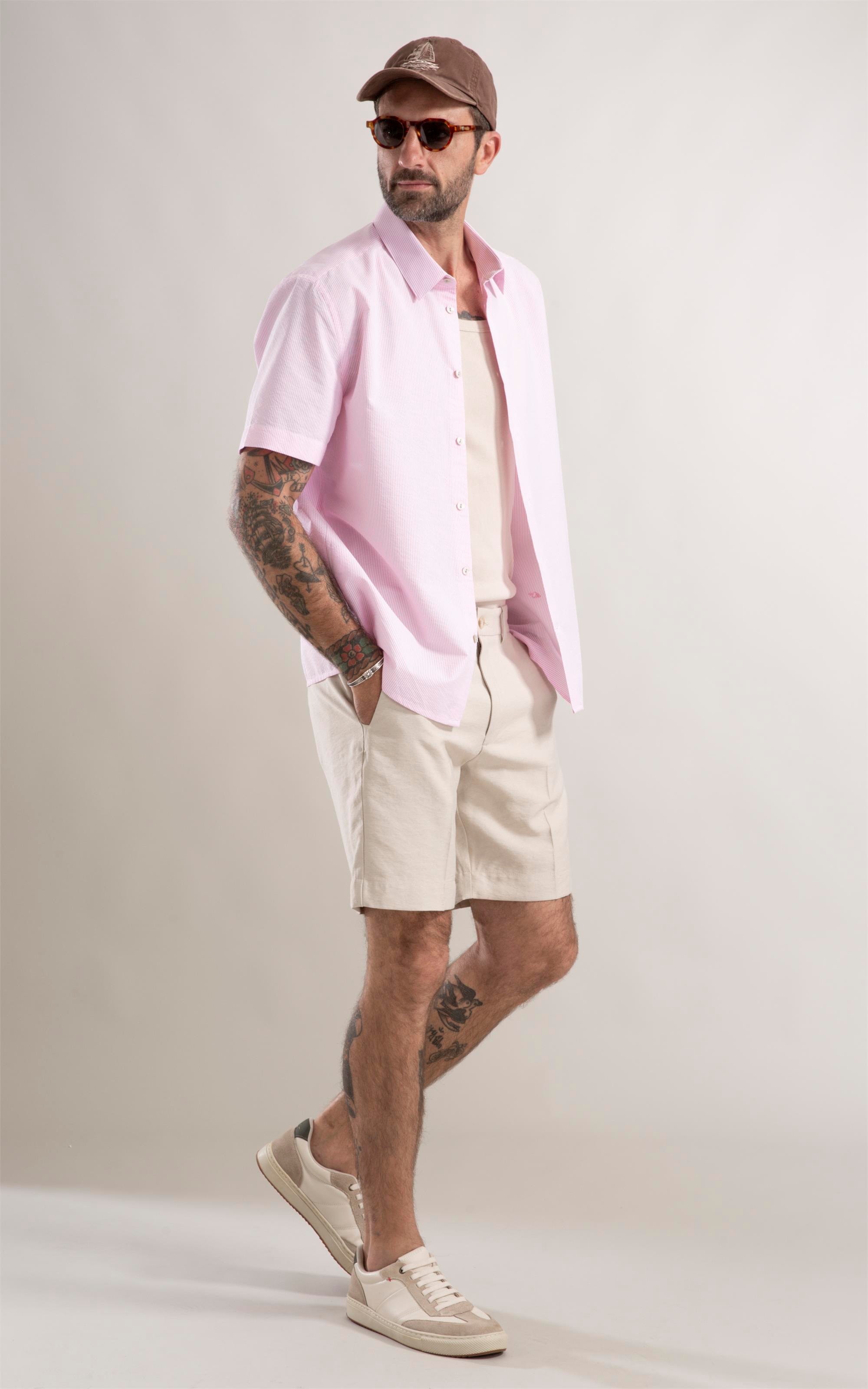 Camisa Casual Rosa