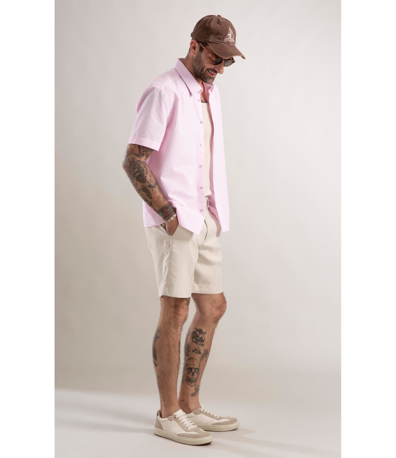 Camisa Casual Rosa