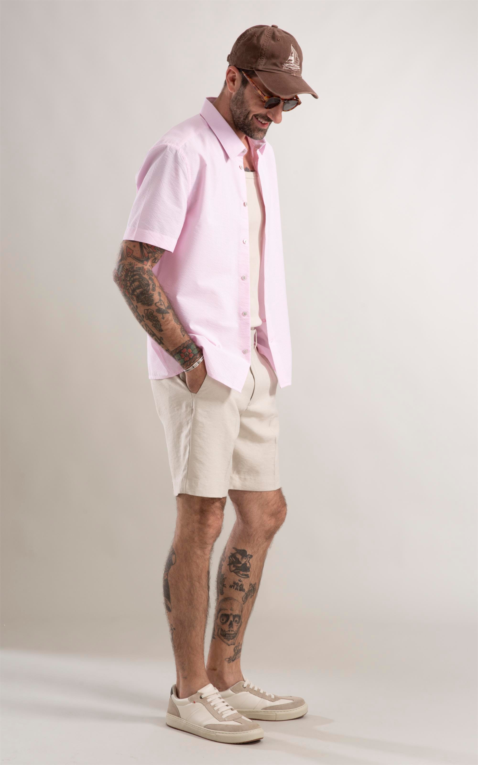Camisa Casual Rosa