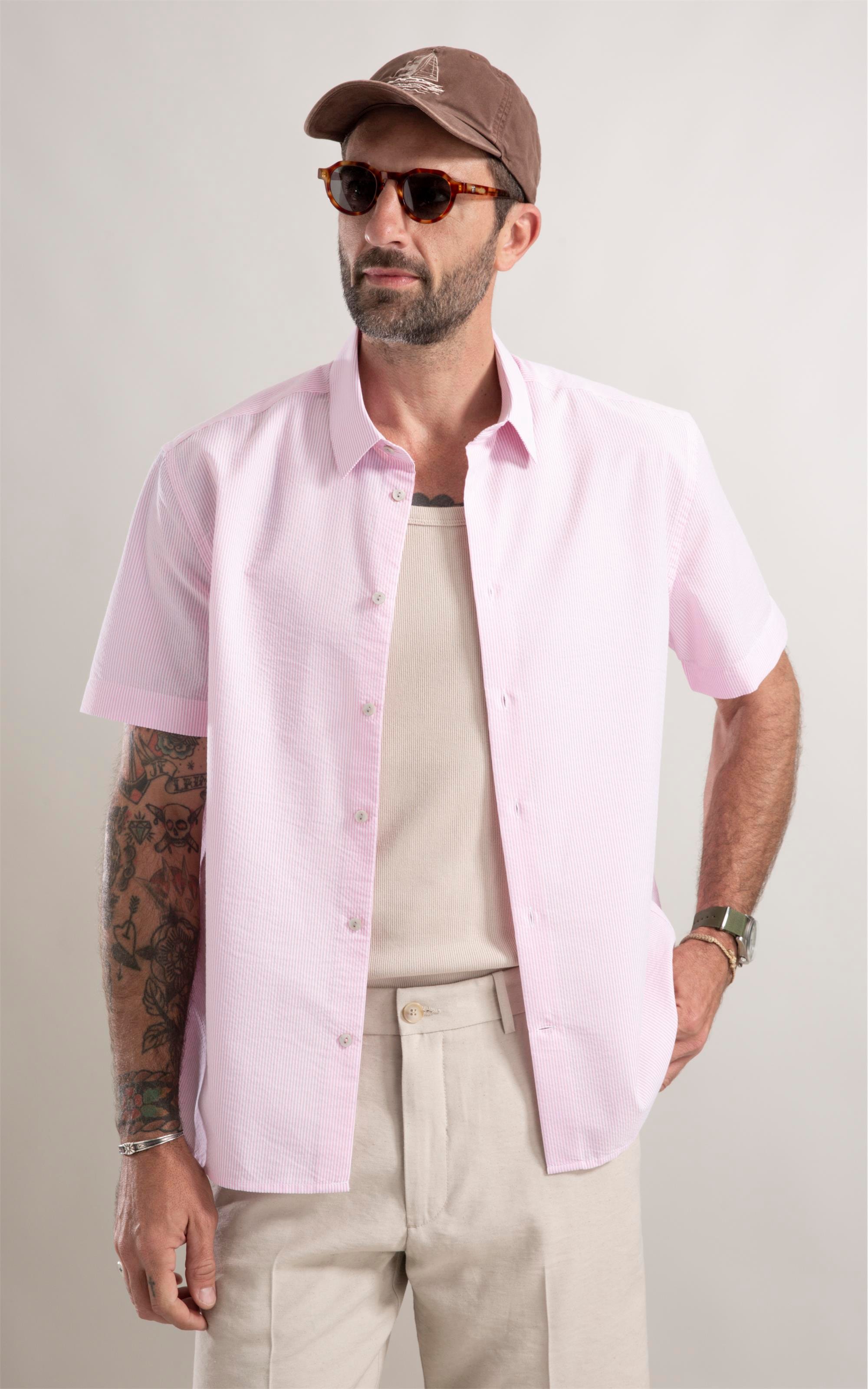 Camisa Casual Rosa