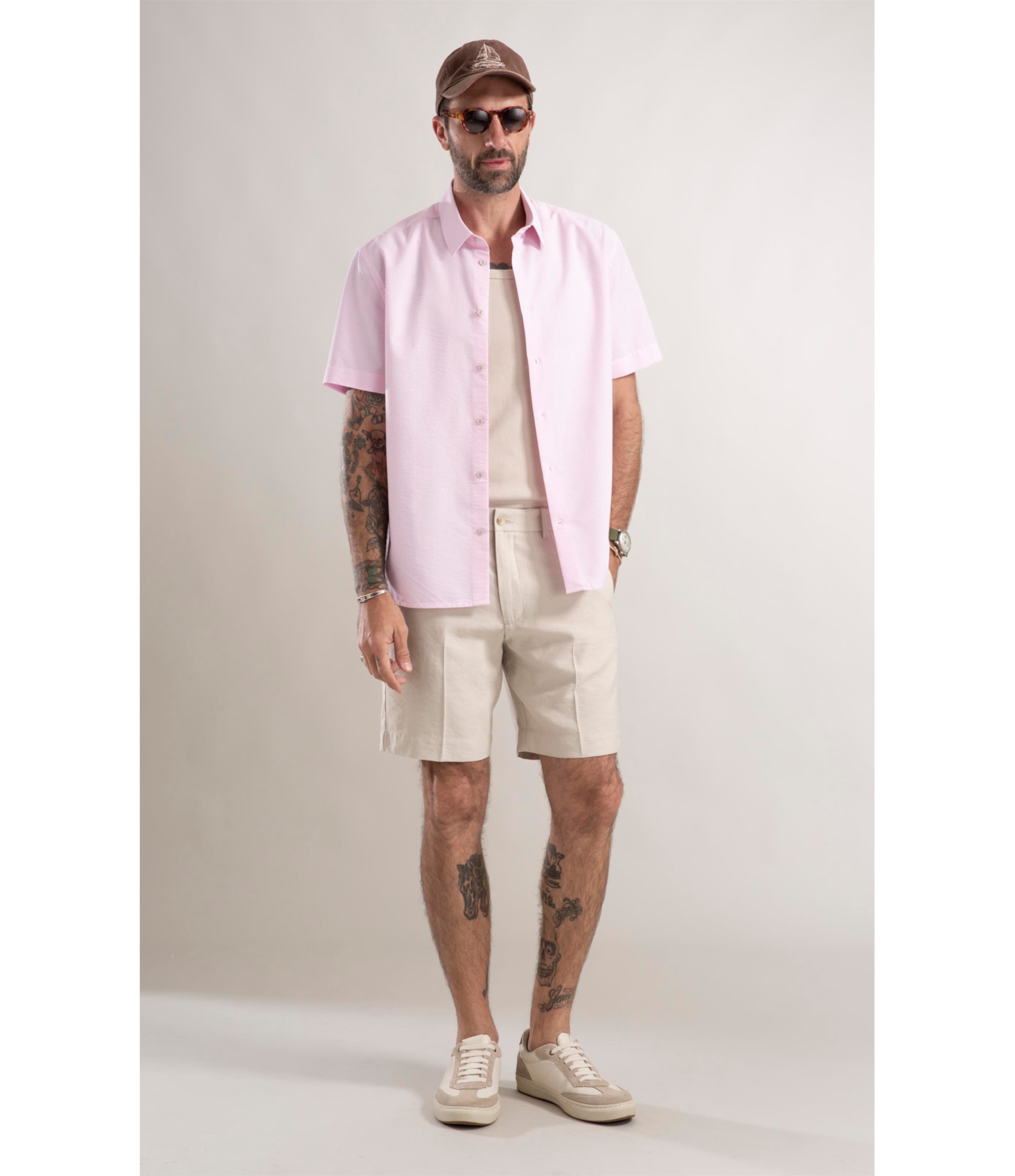 Camisa Casual Rosa