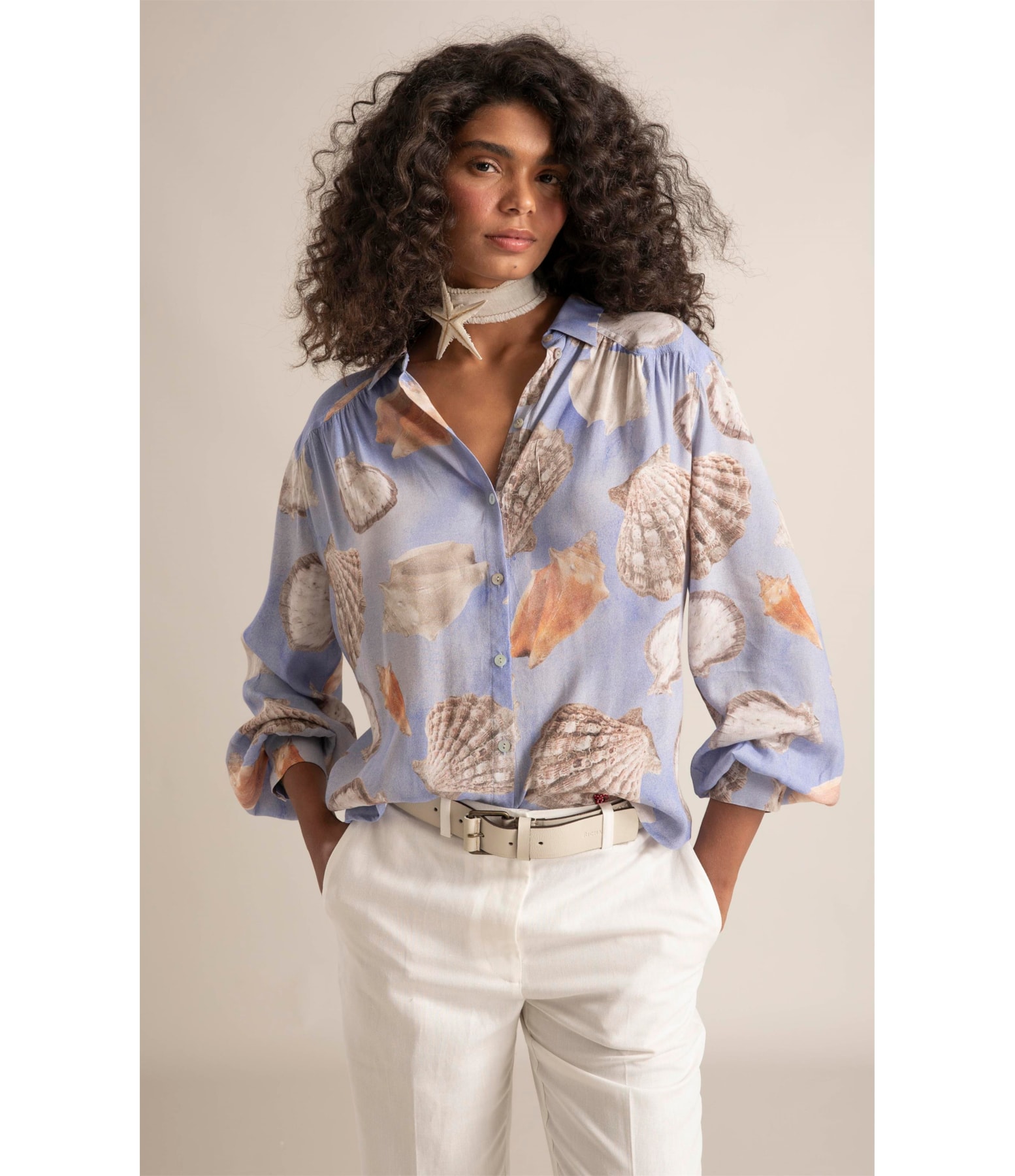 Camisa Catarina Will Sand Hortencia