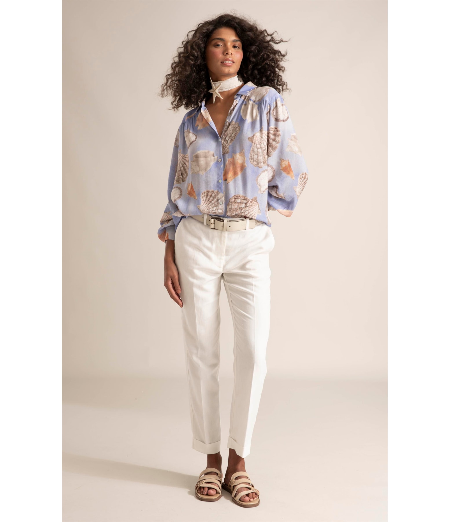 Camisa Catarina Will Sand Hortencia