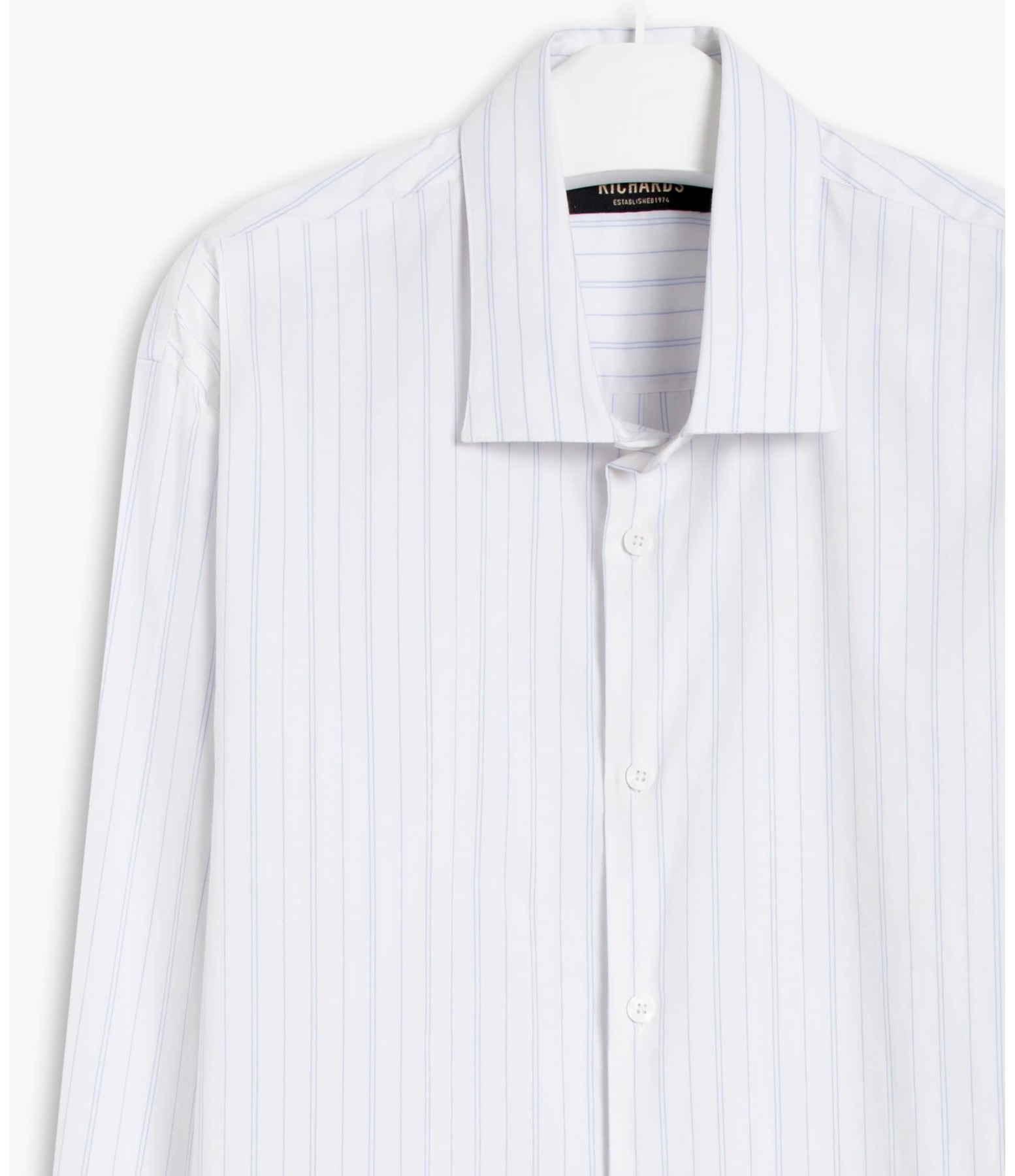 Camisa Cauã Traveller Ft Listrado Ml Azul Claro