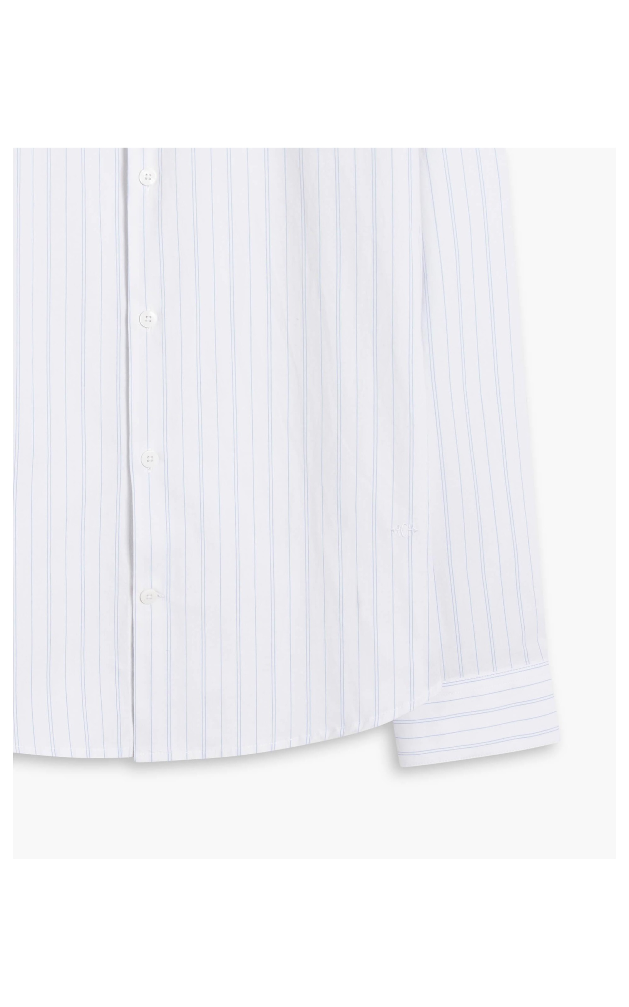 Camisa Cauã Traveller Ft Listrado Ml Azul Claro