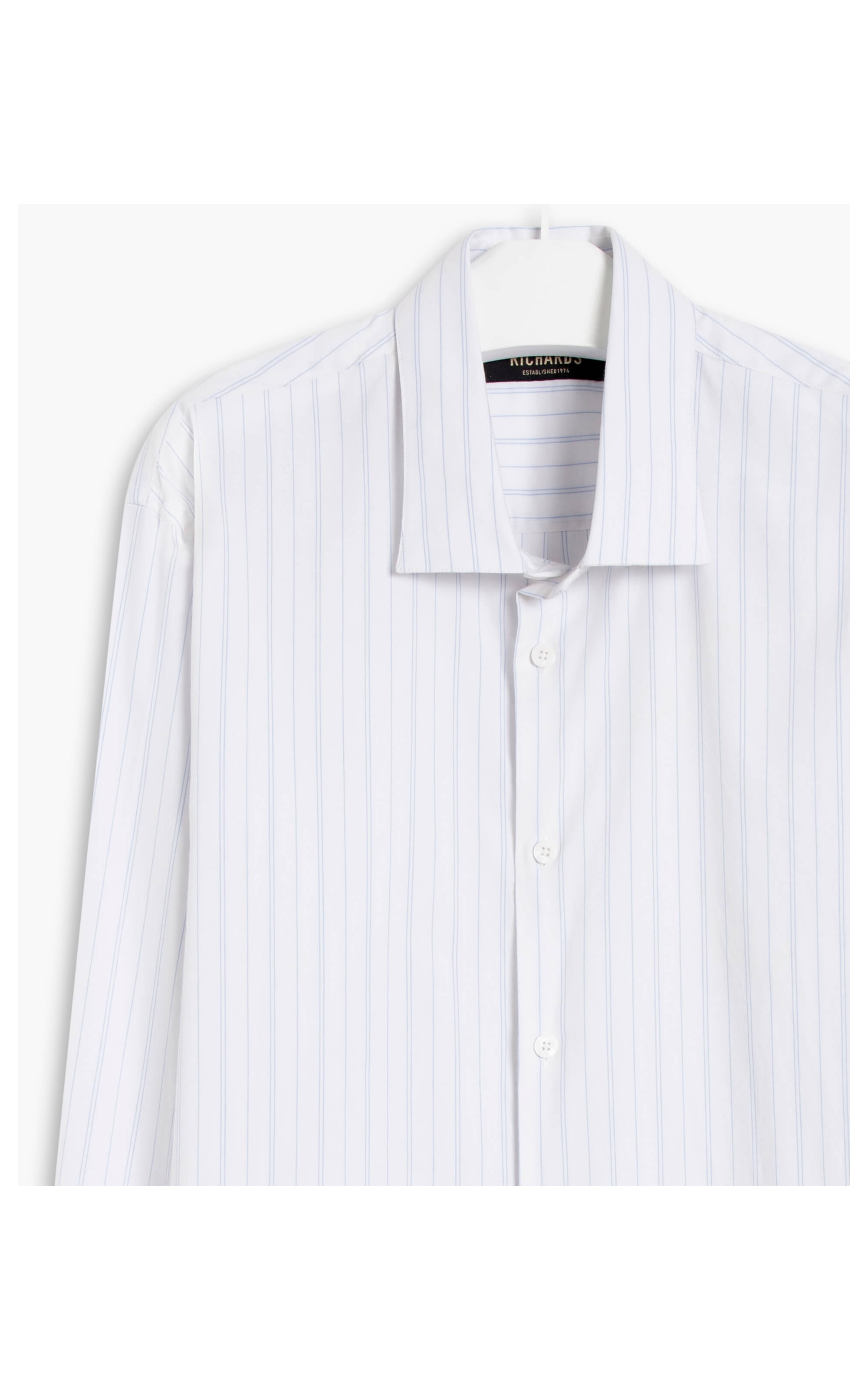 Camisa Cauã Traveller Ft Listrado Ml Azul Claro