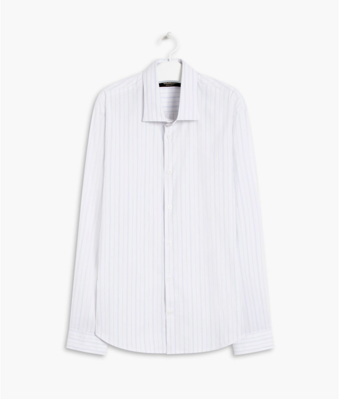 Camisa Cauã Traveller Ft Listrado Ml Azul Claro