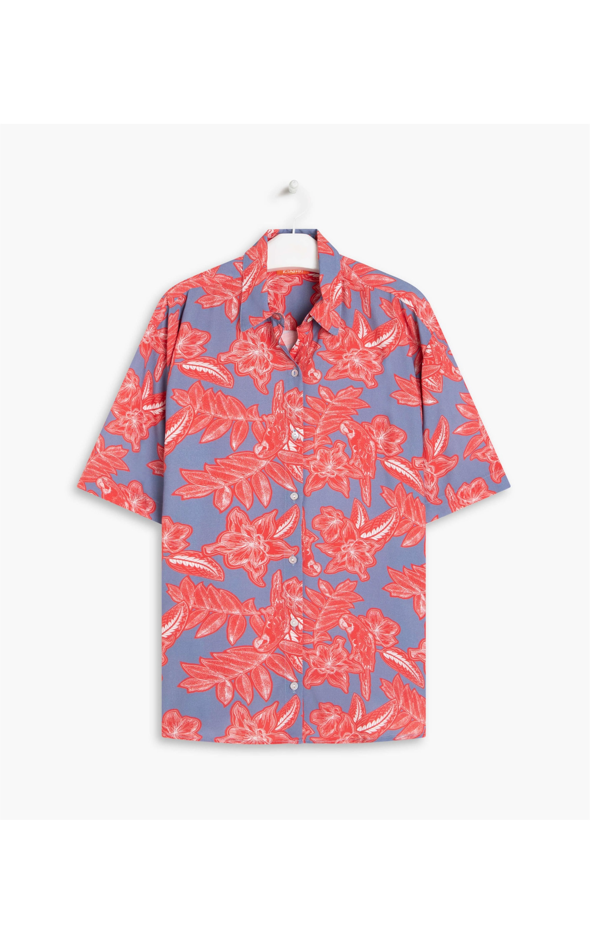 Camisa Ceci Macaw Viscose Azul Pervante