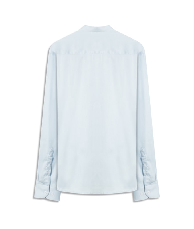 Camisa Cetim Ly Ml Azul Claro