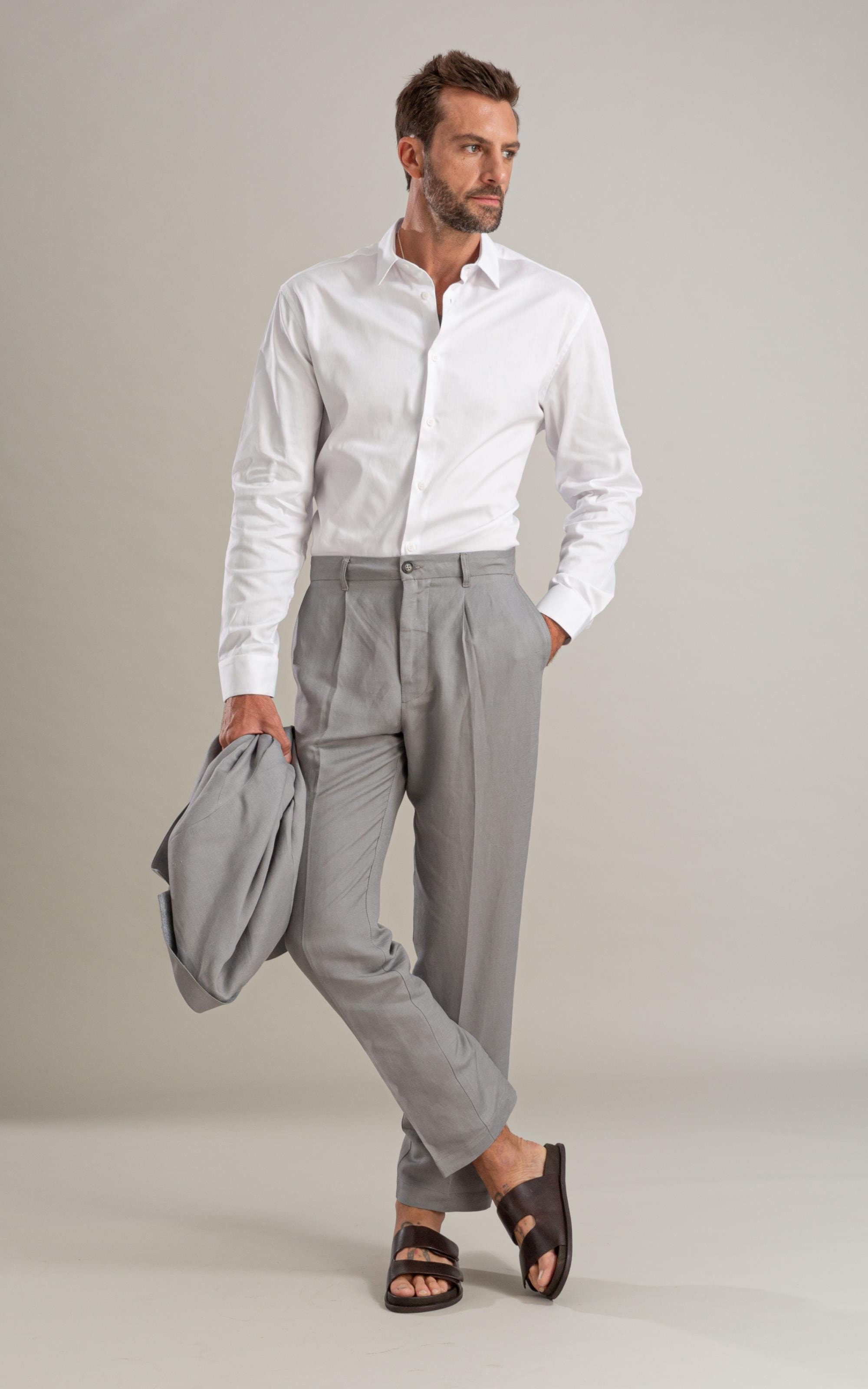 Camisa Cetim Ly Ml Branco