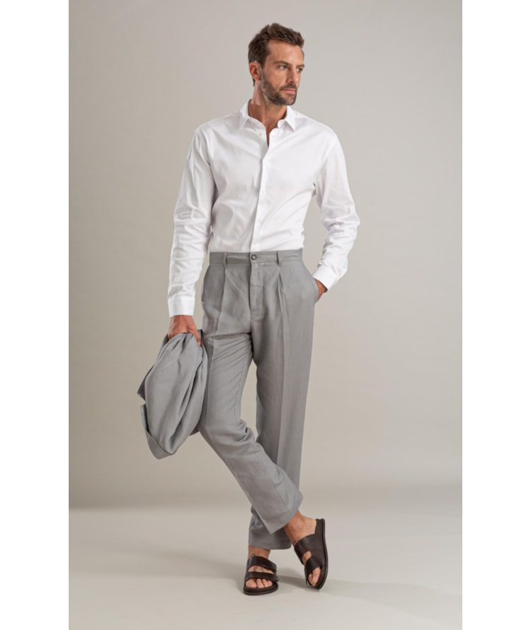 Camisa Cetim Ly Ml Branco