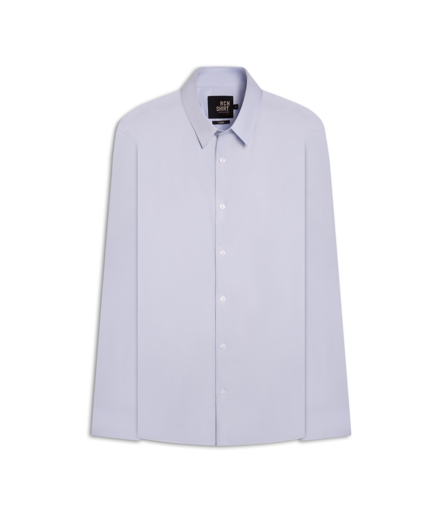 Camisa Cetim Lycra Azul Claro