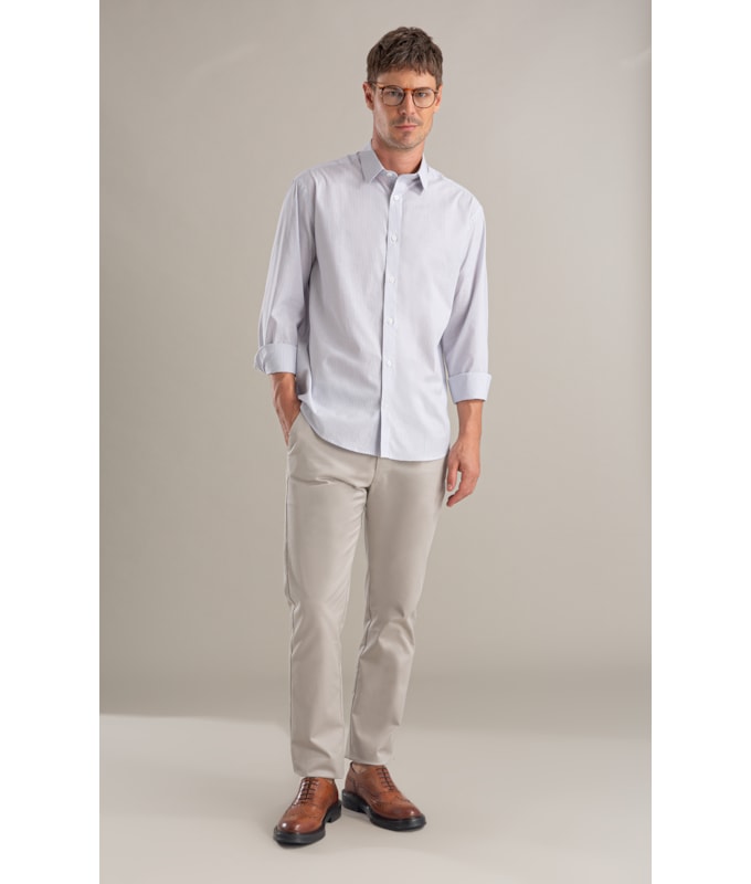 Camisa Cetim Lycra  Branco