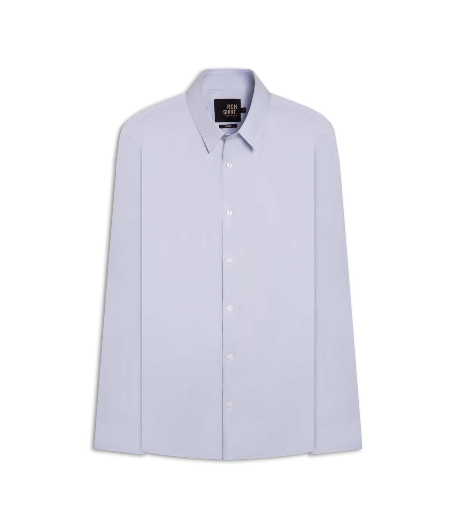 Camisa Cetim Lycra Ml Azul Claro