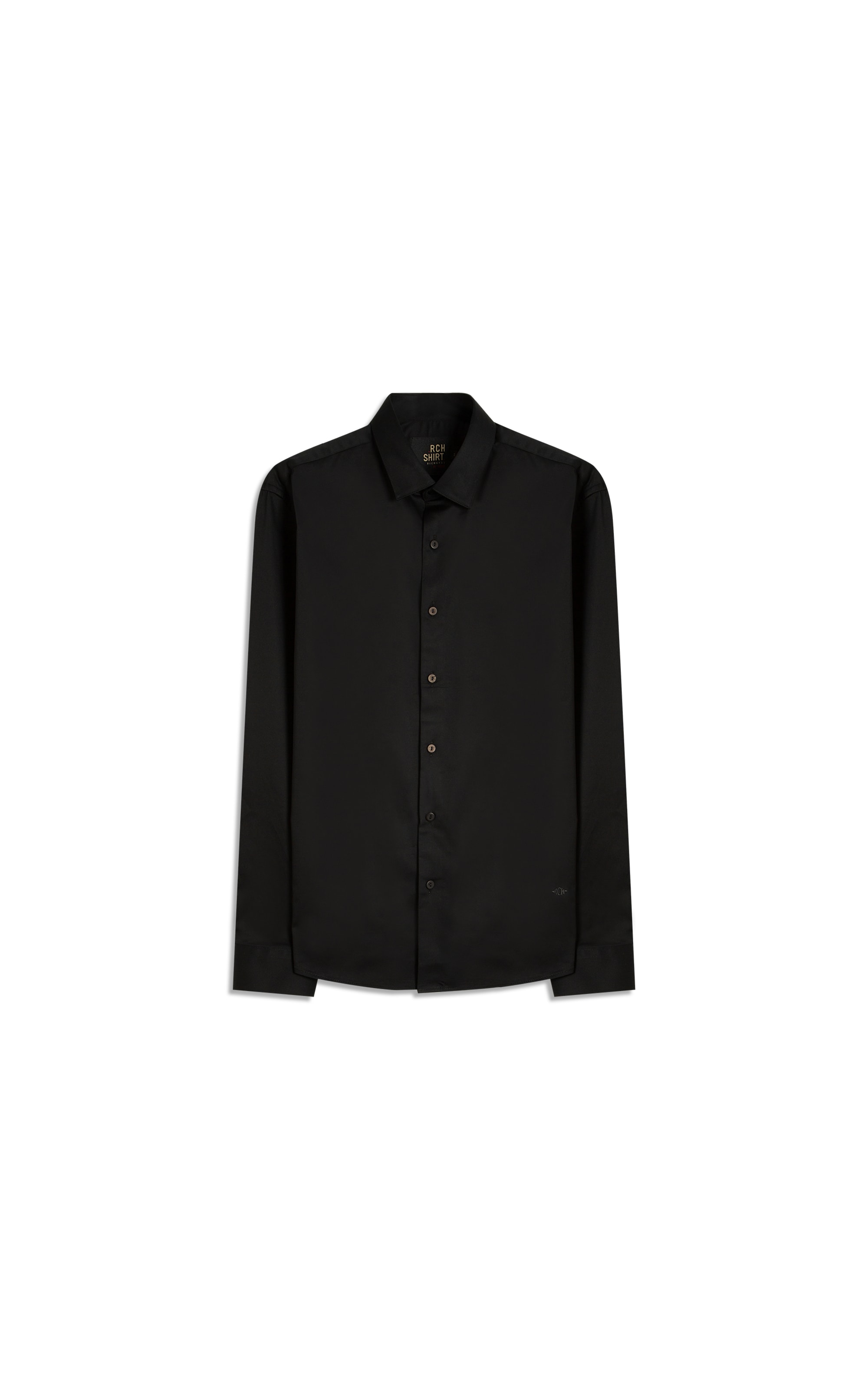 Camisa Cetim Lycra  Preto