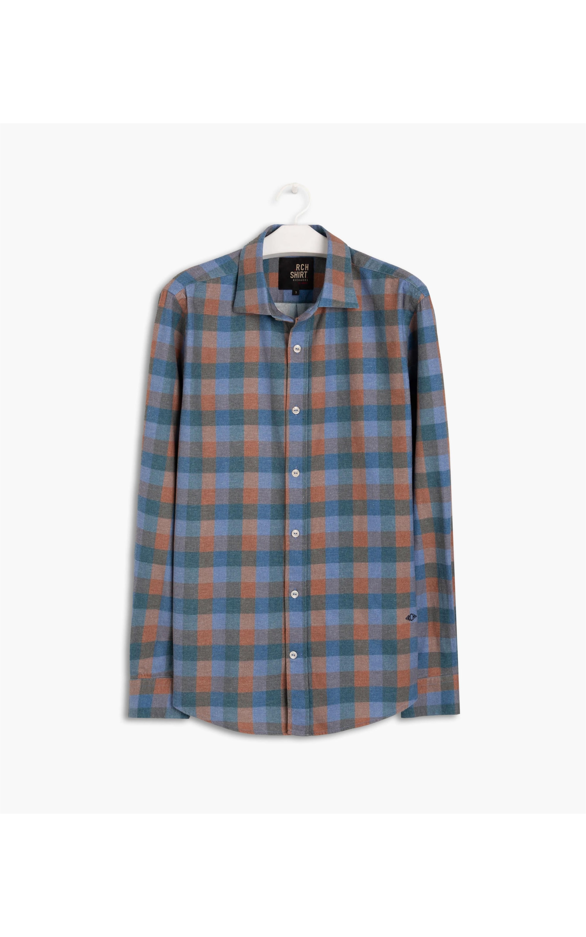 Camisa Charlie Flanela Ml Azul Bic