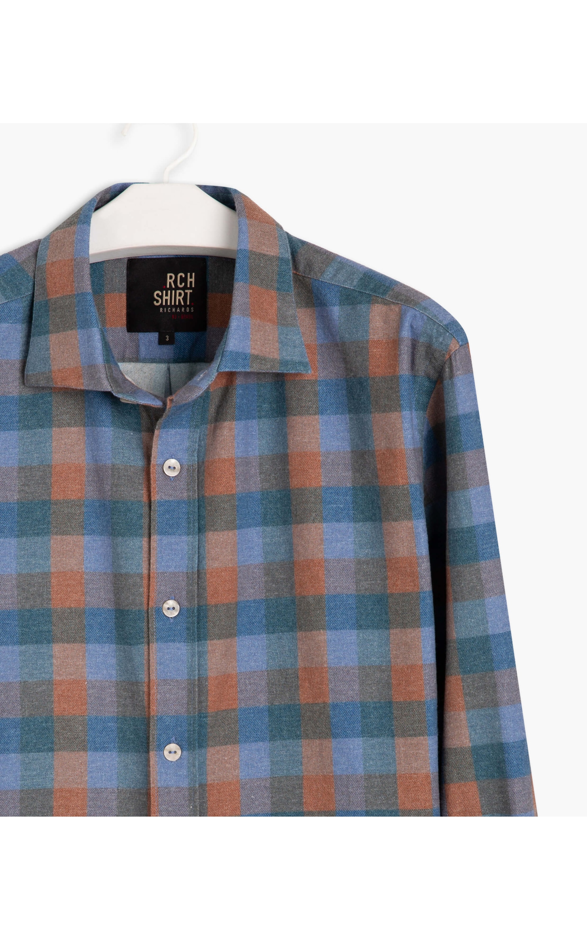 Camisa Charlie Flanela Ml Azul Bic