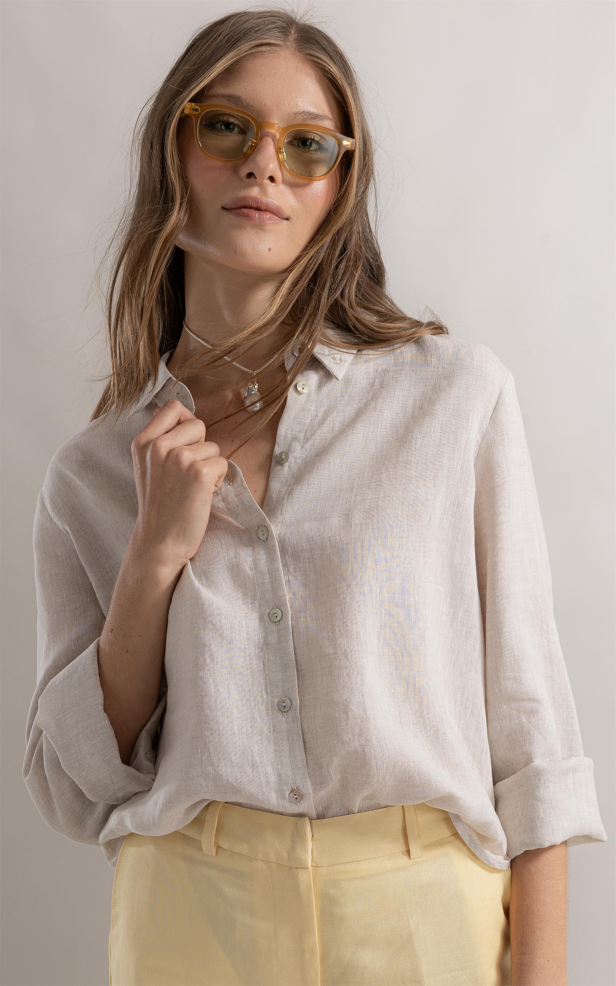 Camisa Charlotte Puro Linho Natural