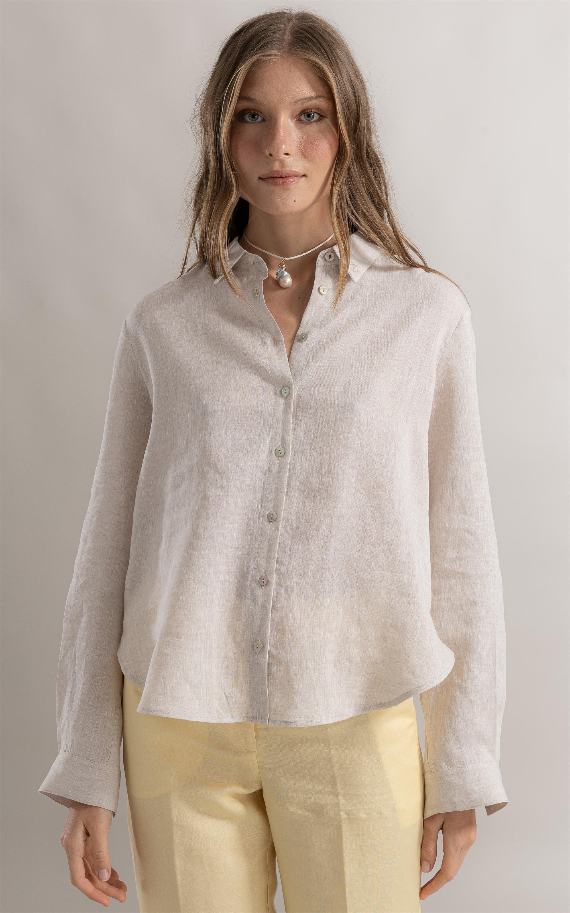 Camisa Charlotte Puro Linho Natural