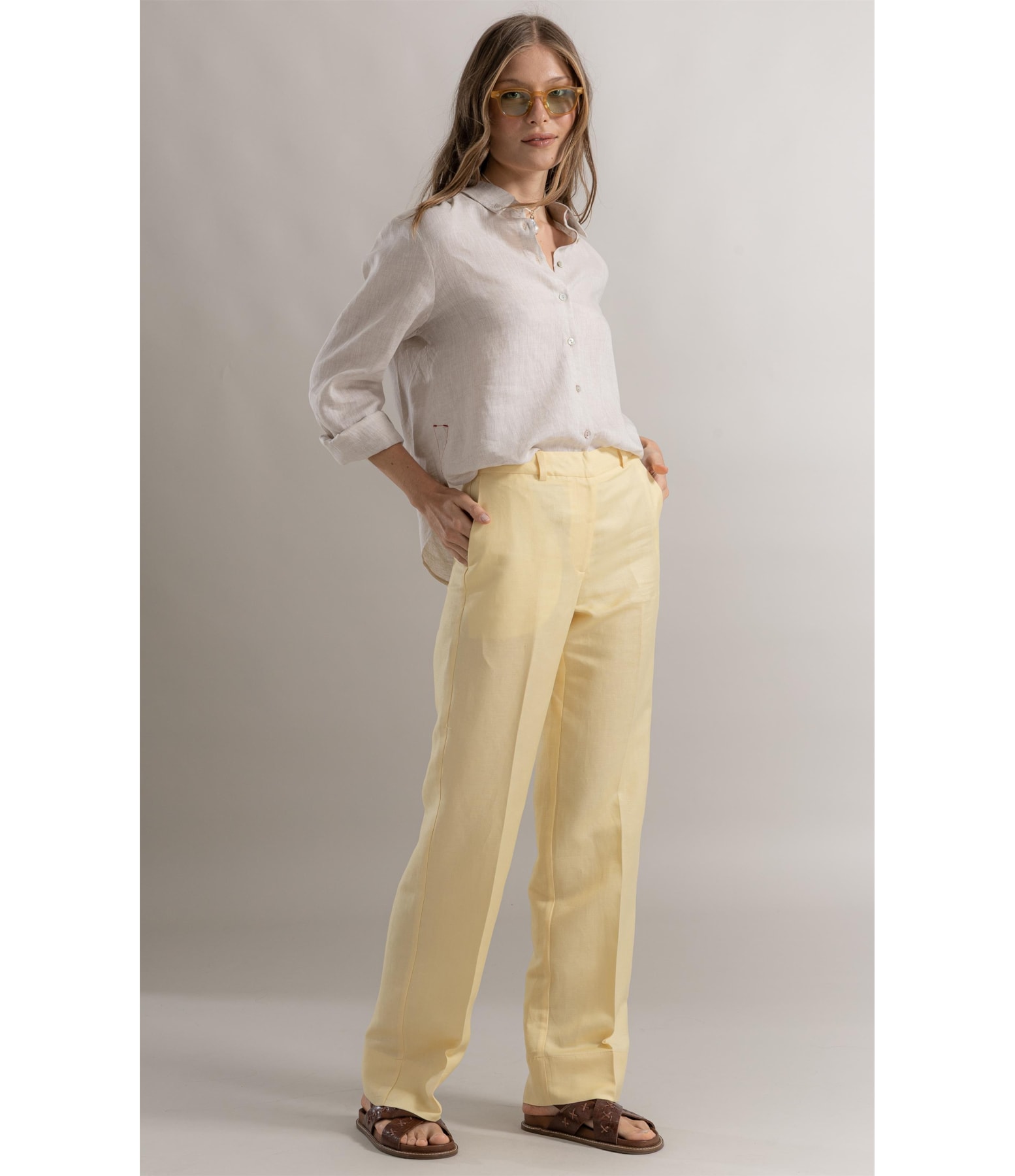 Camisa Charlotte Puro Linho Natural