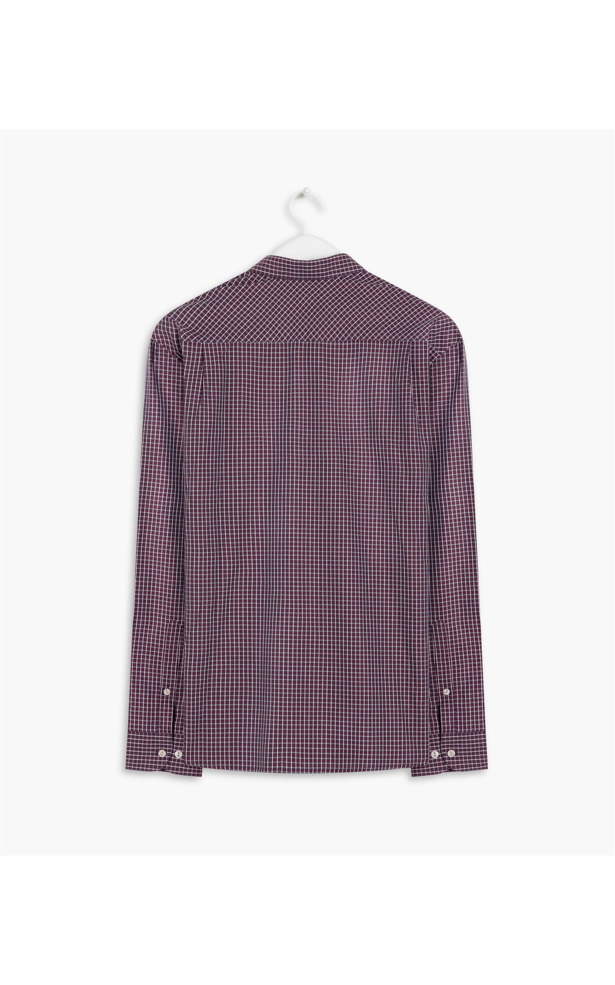 Camisa Chess Ml Bordeaux
