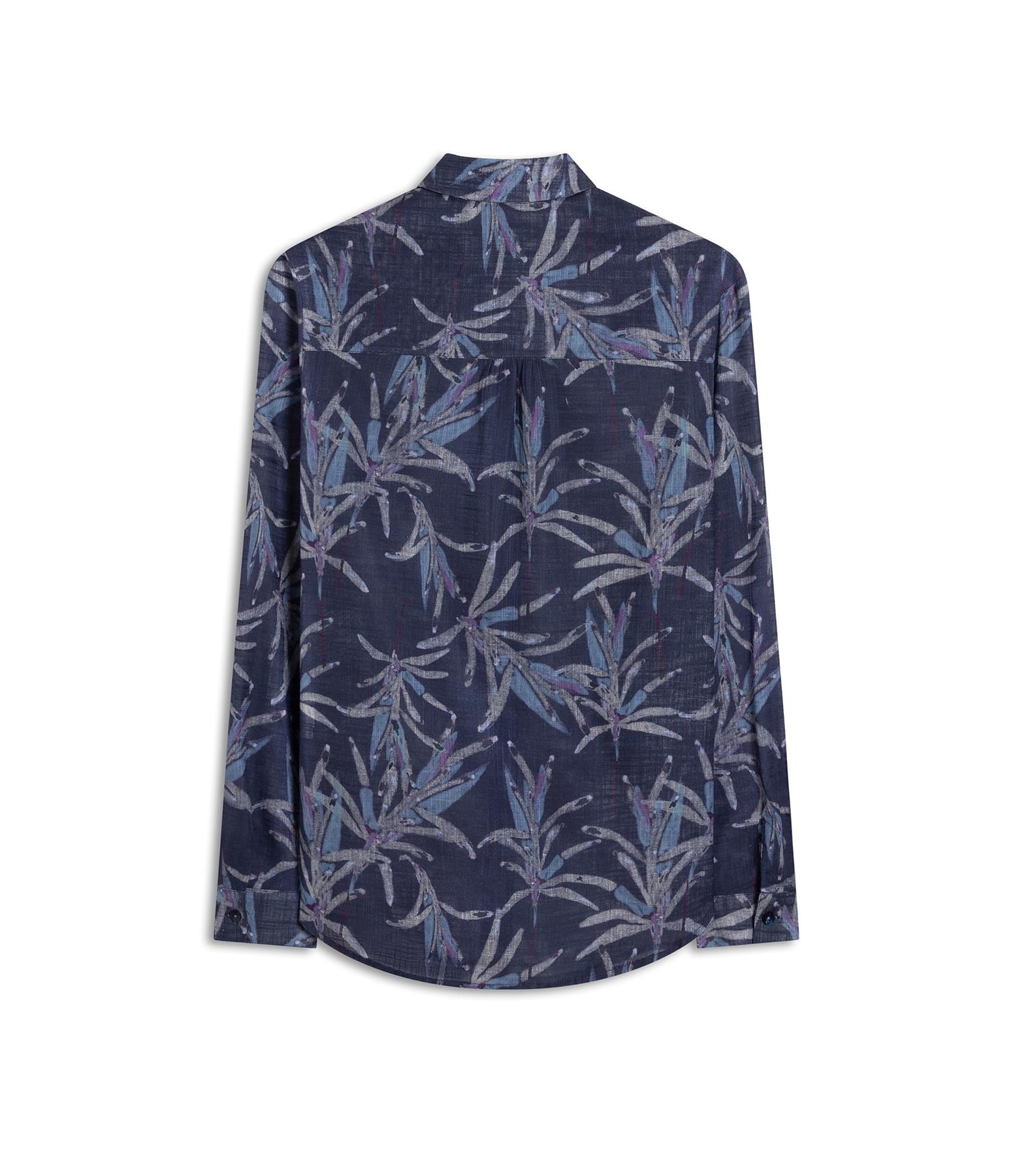 Camisa Classic Blossom Algodao Azul Jeans