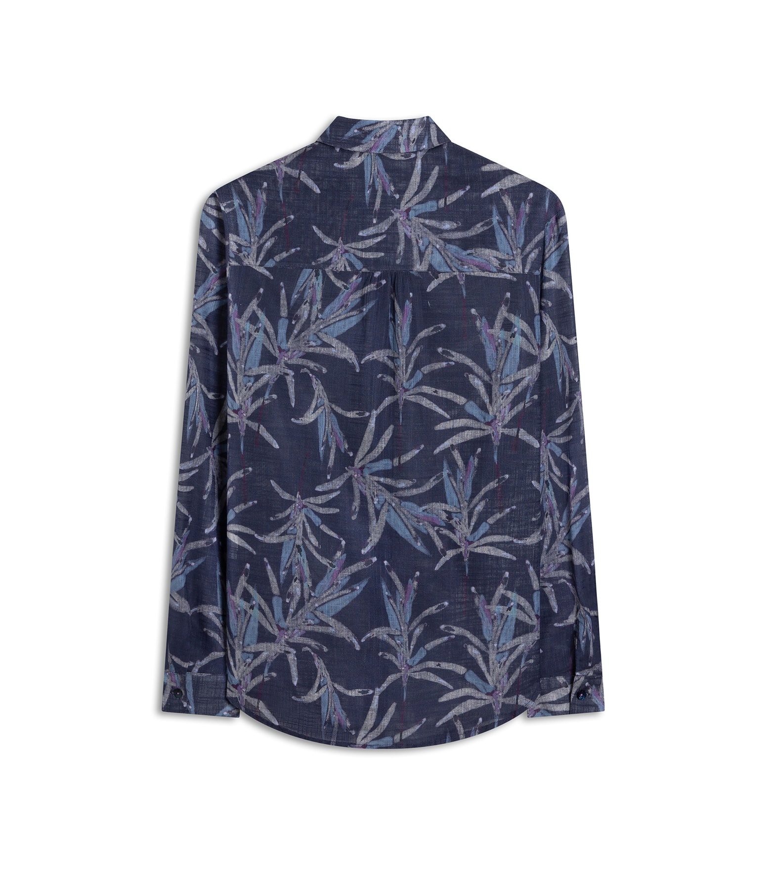 Camisa Classic Blossom Algodao Azul Jeans
