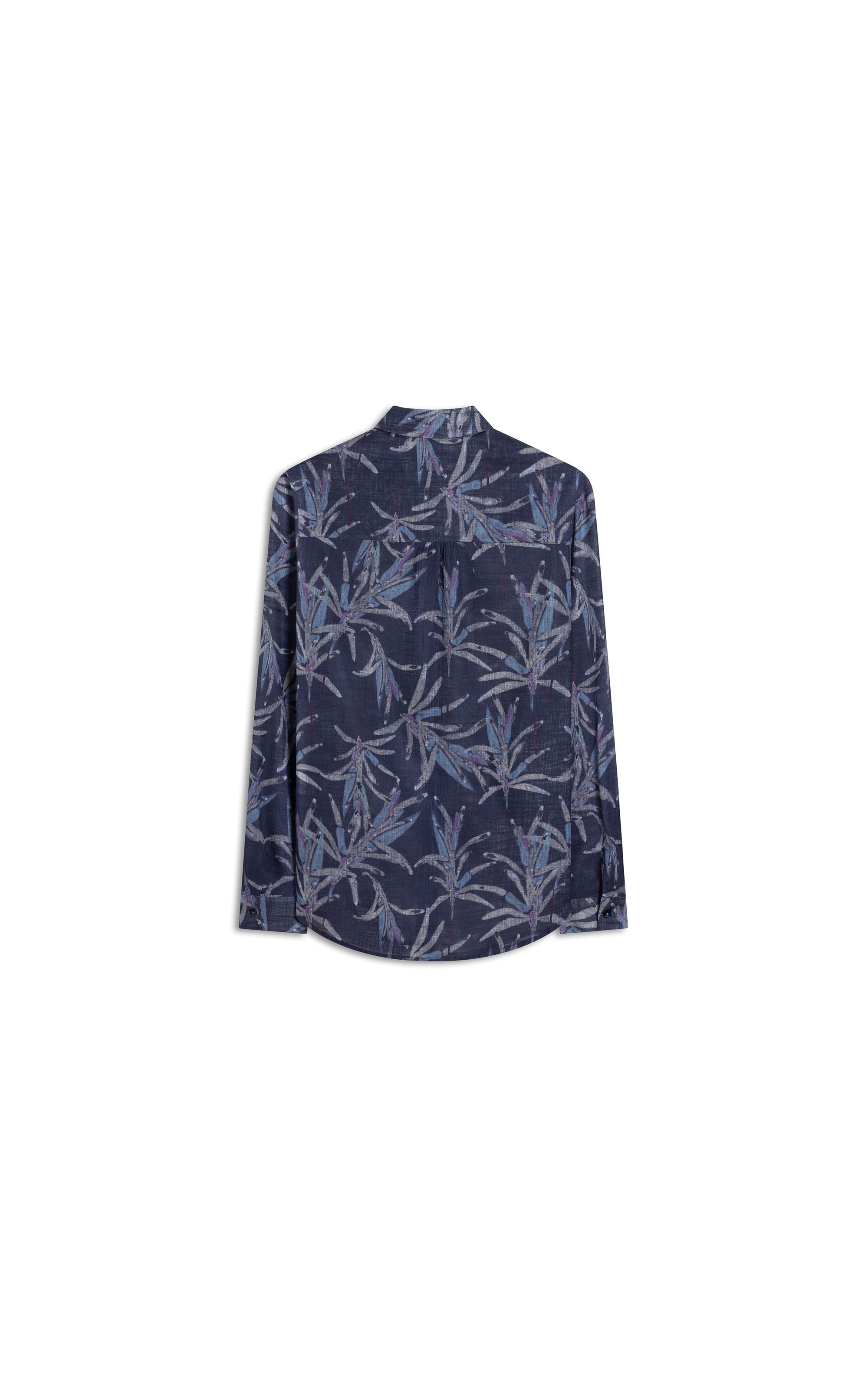 Camisa Classic Blossom Algodao Azul Jeans