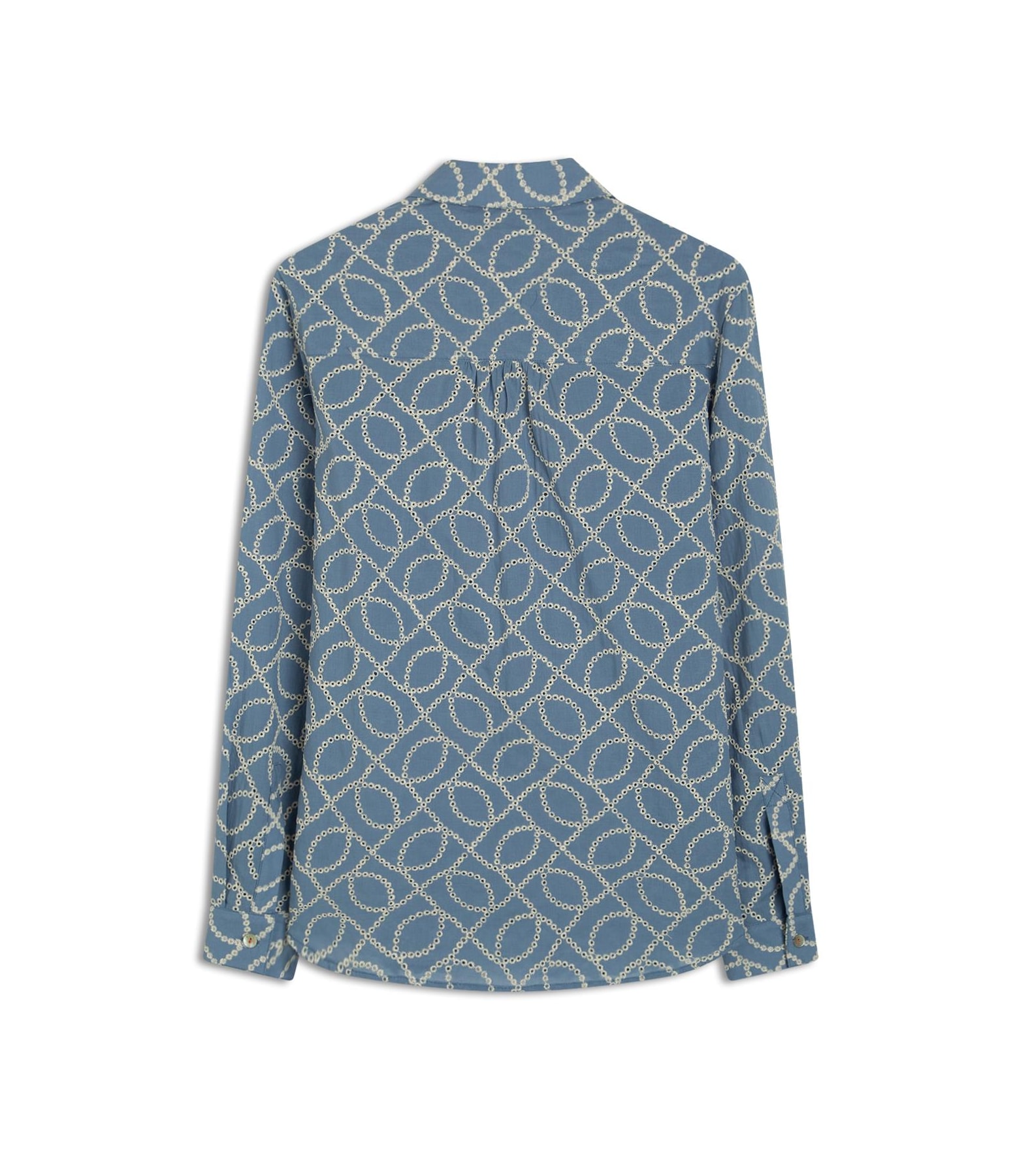 Camisa Classic Bordada  Azul Seco
