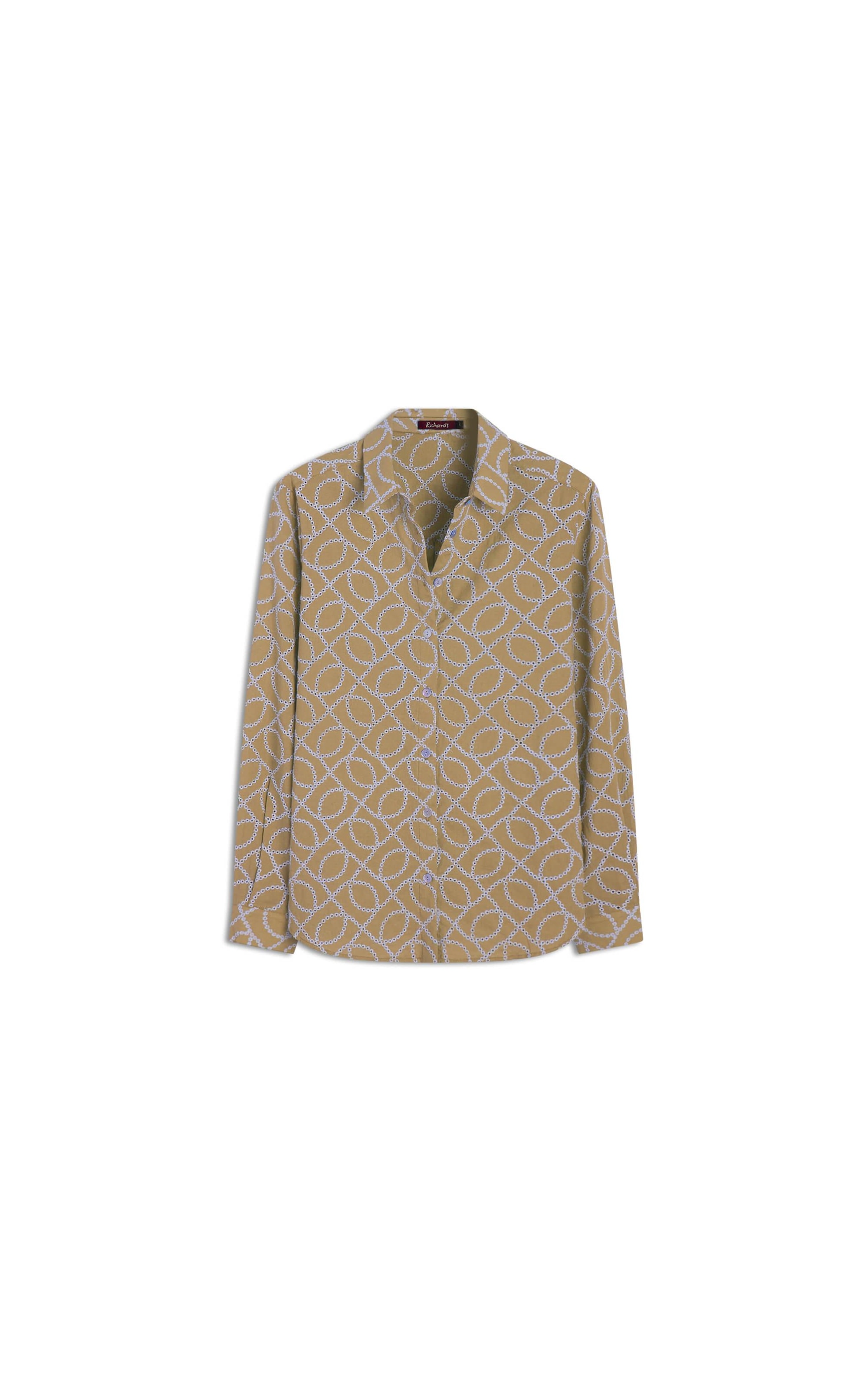 Camisa Classic Bordada Caqui