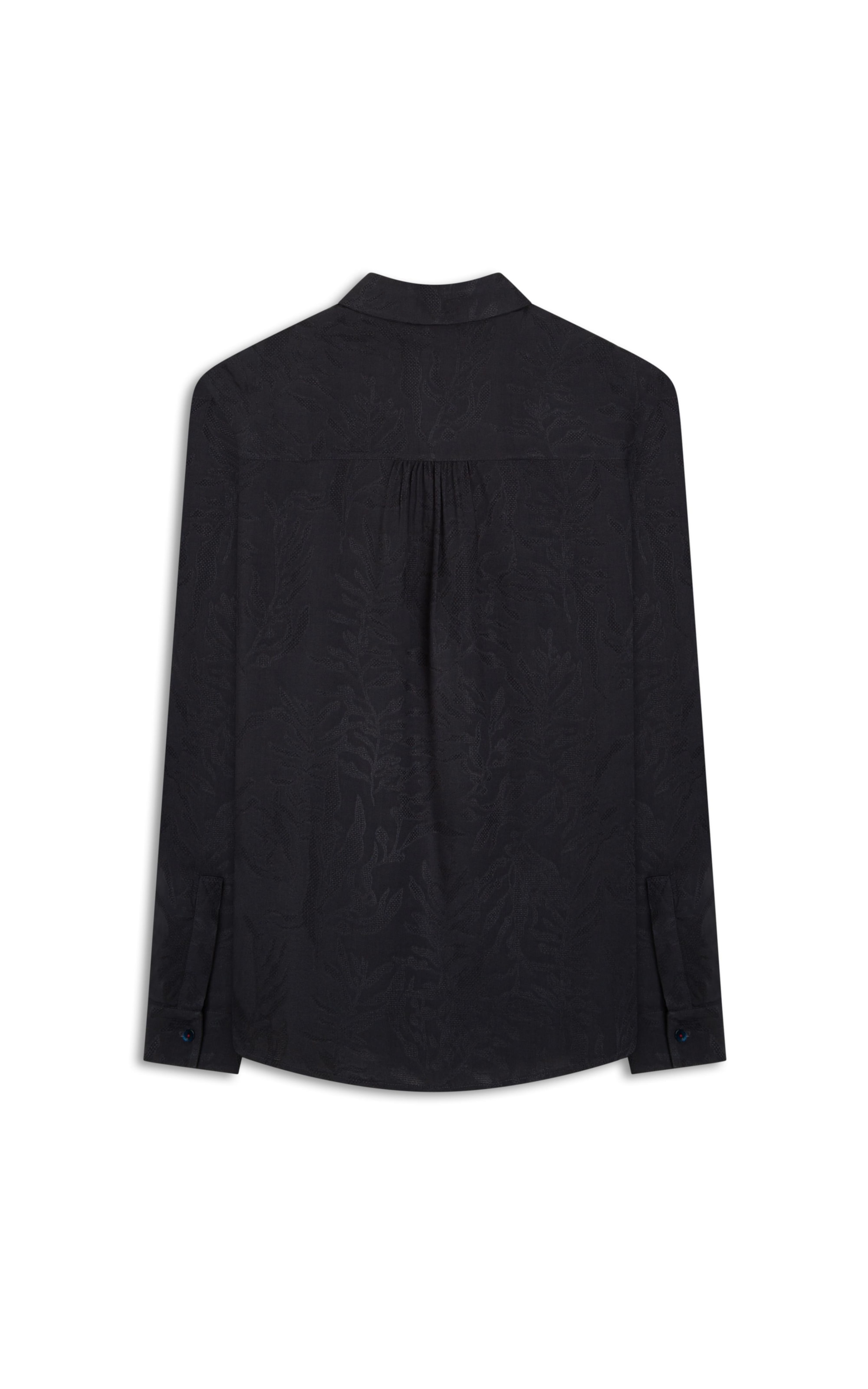 Camisa Classic Jacquard Crivo Algas Dark Navy