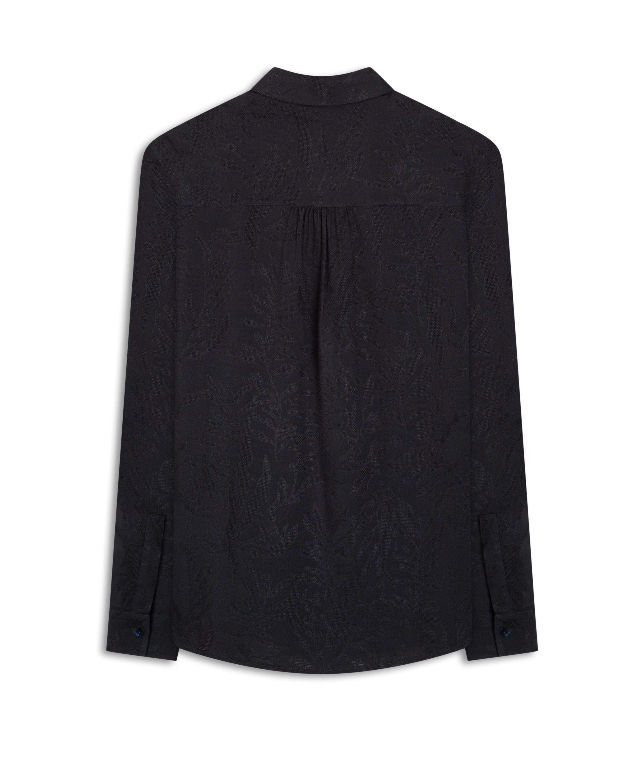 DELUXE SCRAWL BLACK シャツ Camisa Classic Jacquard Crivo Algas Dark Navy